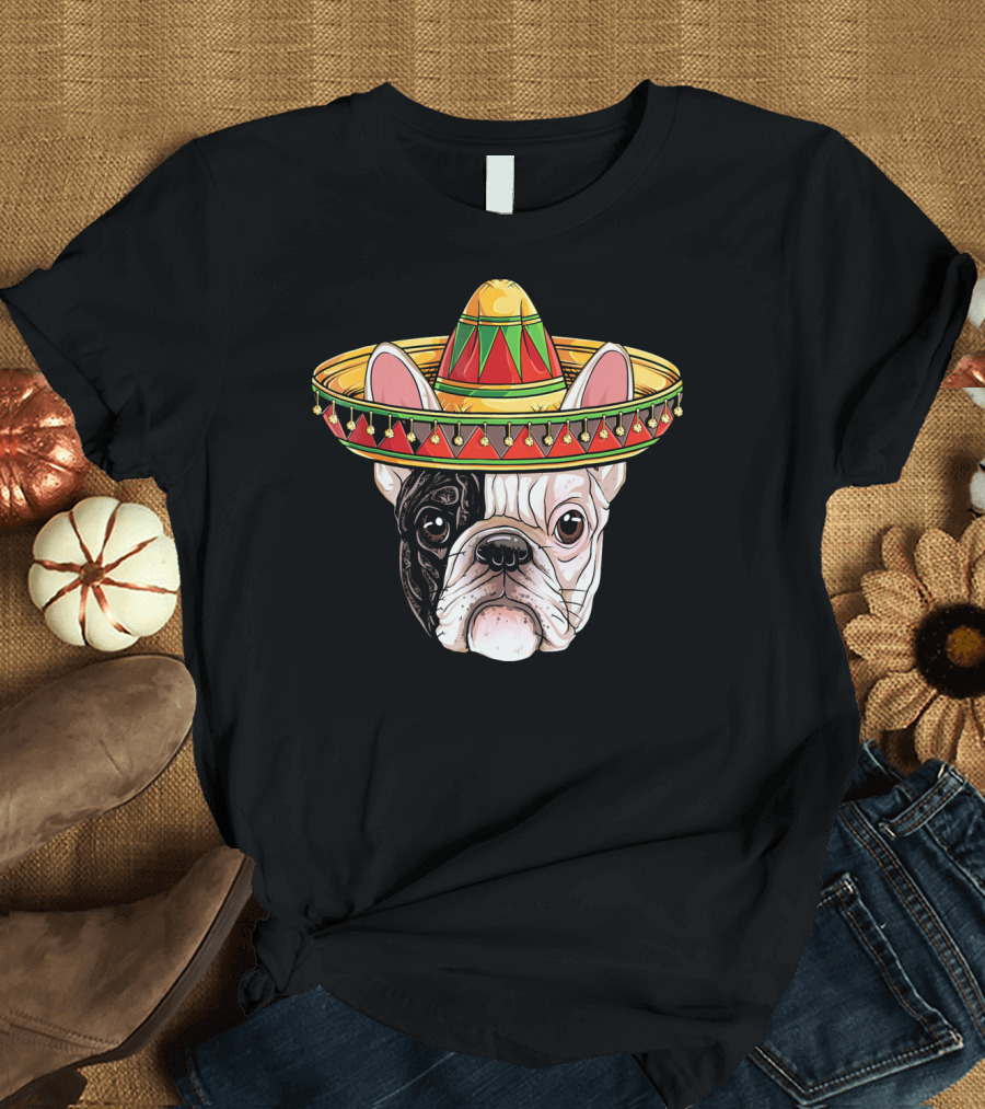 Cinco de Mayo French Bulldog Sombrero T-Shirt