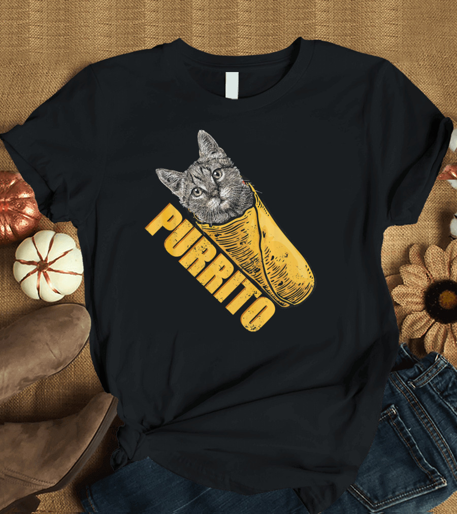 Purrito Cat Burrito Mexican Food Funny Purrito T-Shirt