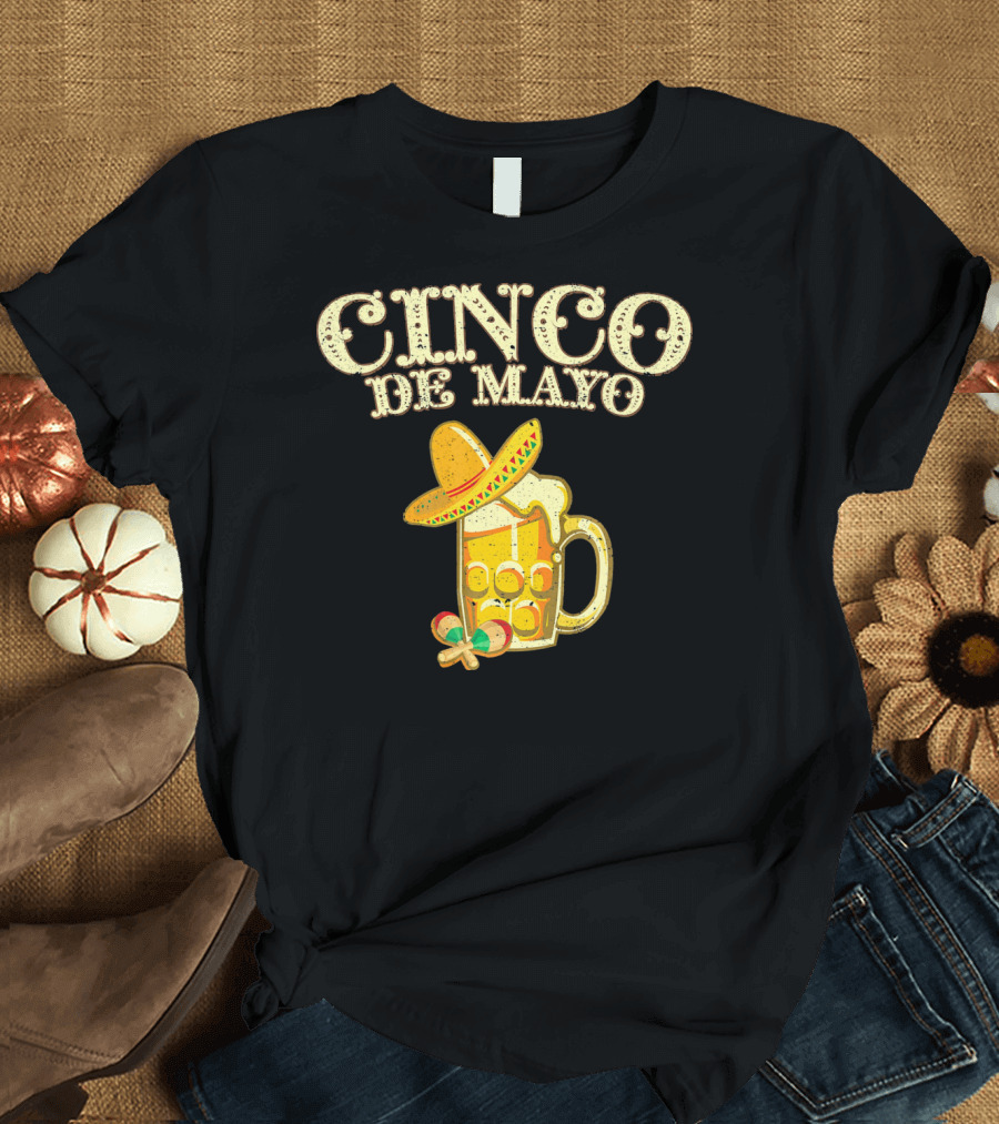 Cinco de Mayo Sombrero Beer Festive T-Shirt