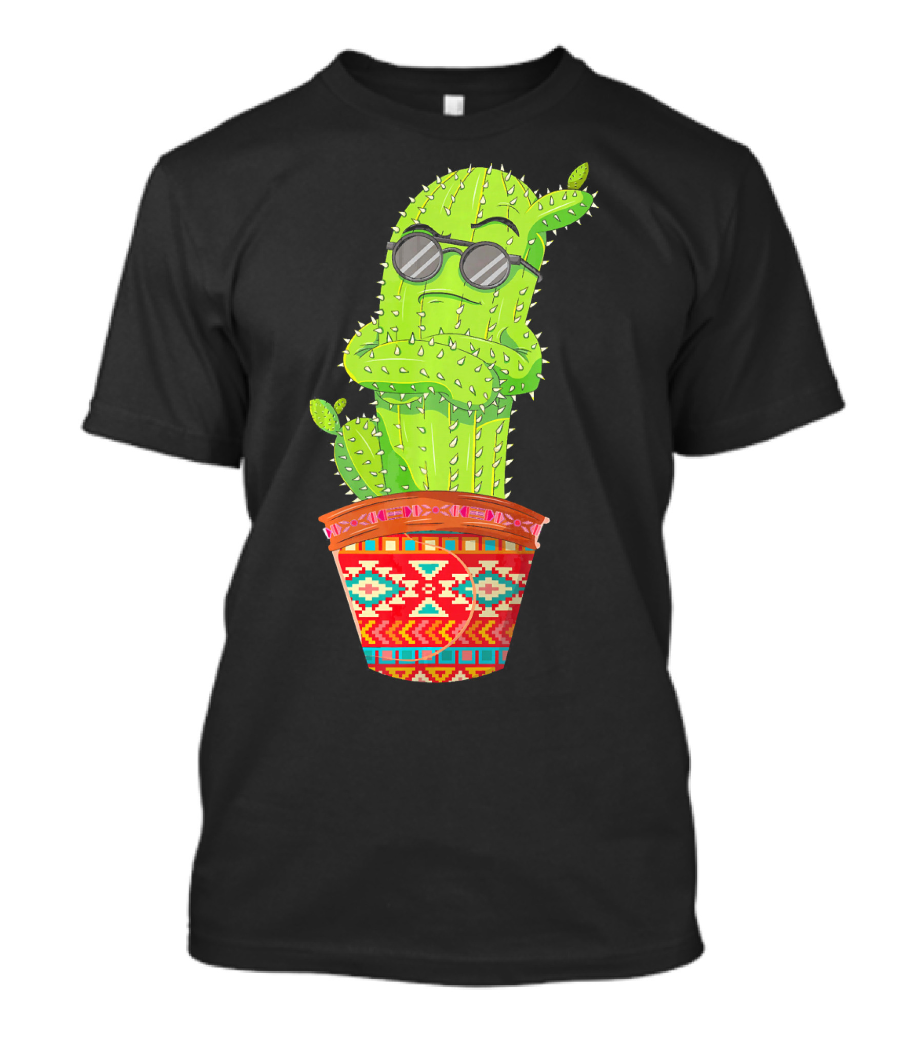 Cinco De Mayo Cool Cactus With Sunglasses In Mexican Pot T-Shirt