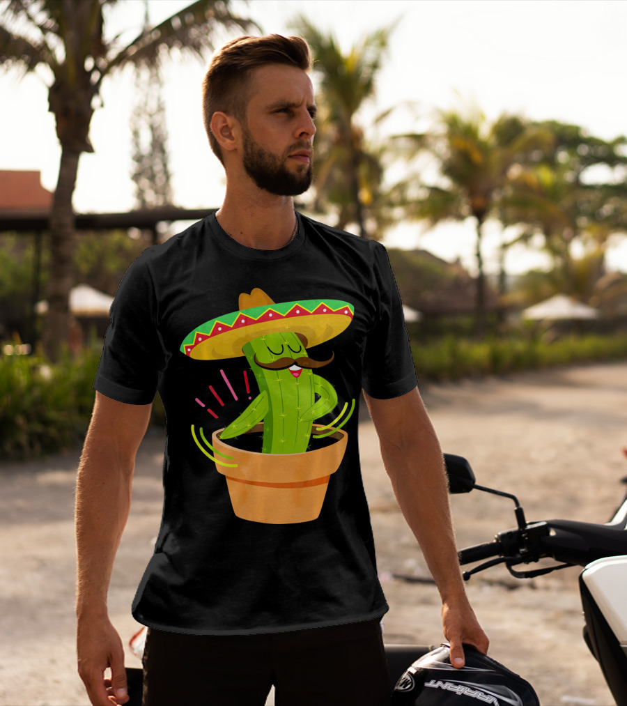 Flossing Cactus Sombrero Dance Cinco De Mayo T-Shirt