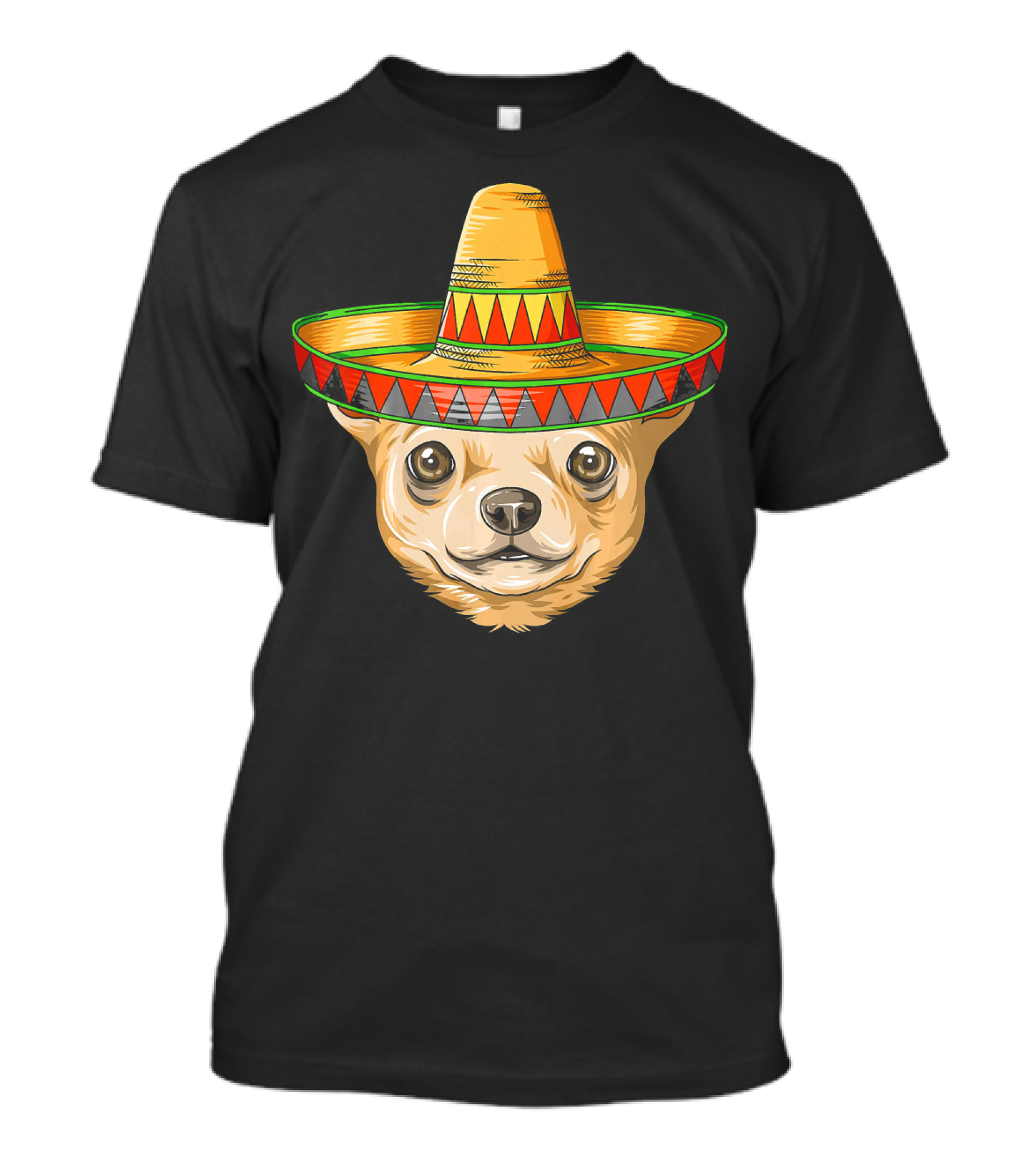 Chihuahua Wearing Mexican Sombrero For Cinco De Mayo T-Shirt