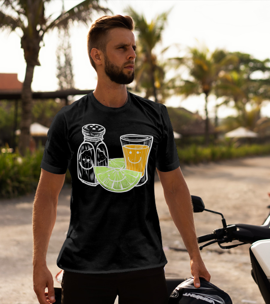 Cinco De Mayo Tequila Lime Salt Smiley Faces T-Shirt