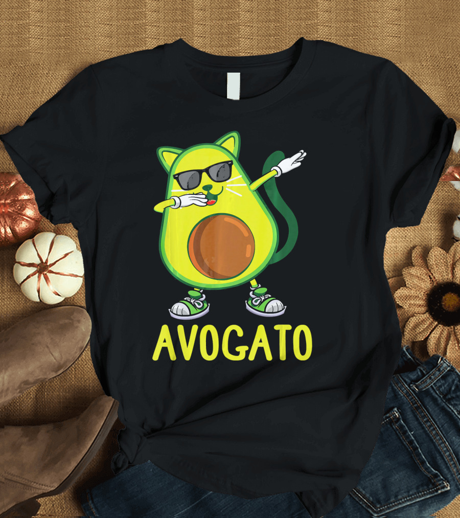 Funny Avogato Cat Dabbing Cinco De Kittens T-Shirt