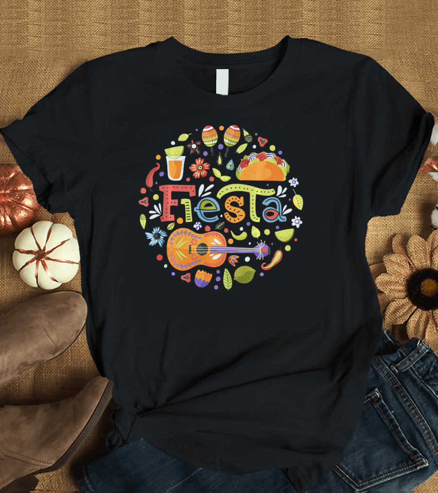 Fiesta Cinco De Mayo Mexican Party Guita T-Shirt