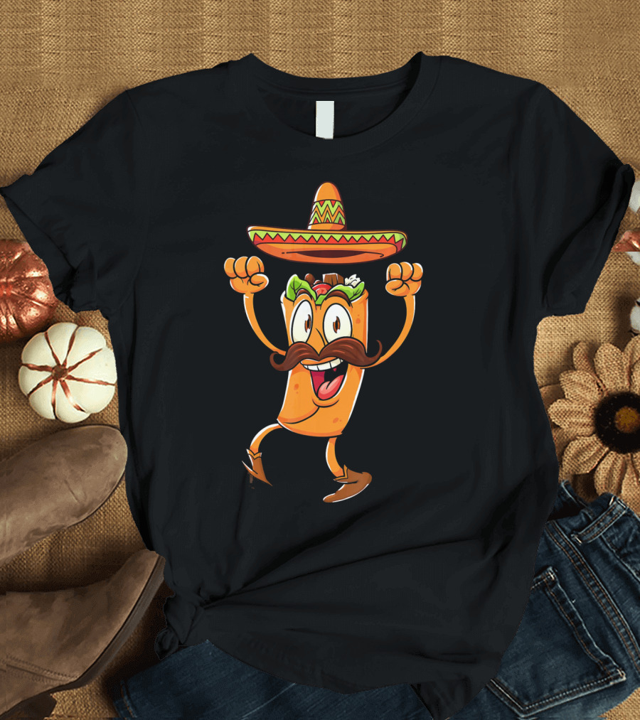 Kids Taco Sombrero Cinco De Mayo Fiesta T-Shirt