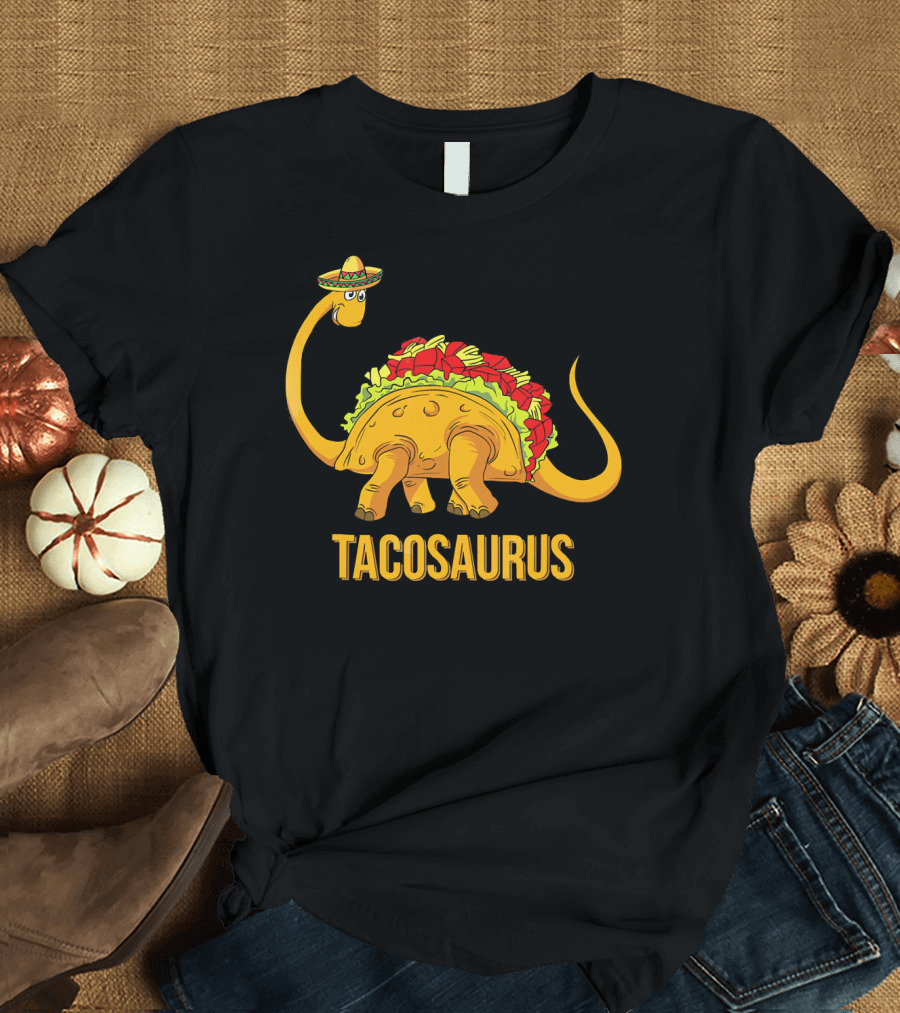 Tacosaurus Funny Cinco de Mayo Dinosaur Sombrero Tac T-Shirt