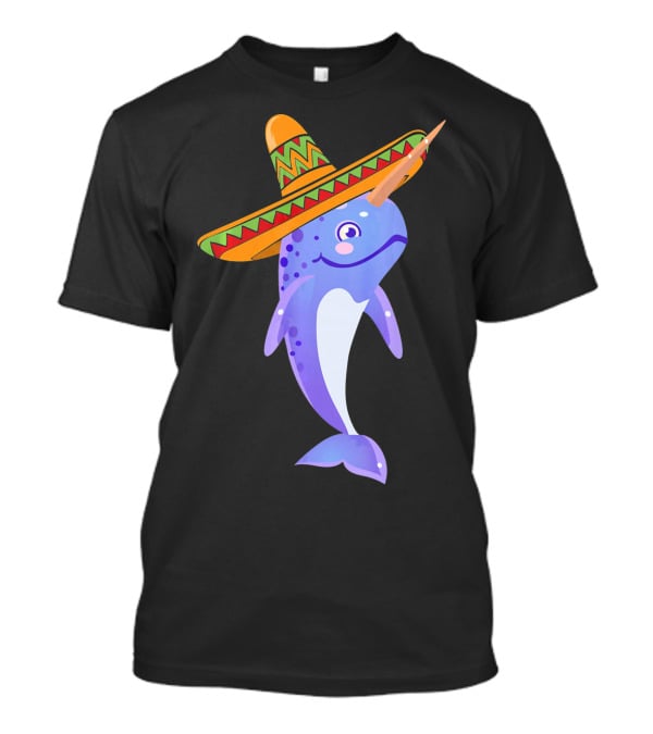 Narwhal Sombrero Mexican Fiesta Cinco De Mayo T-Shirt
