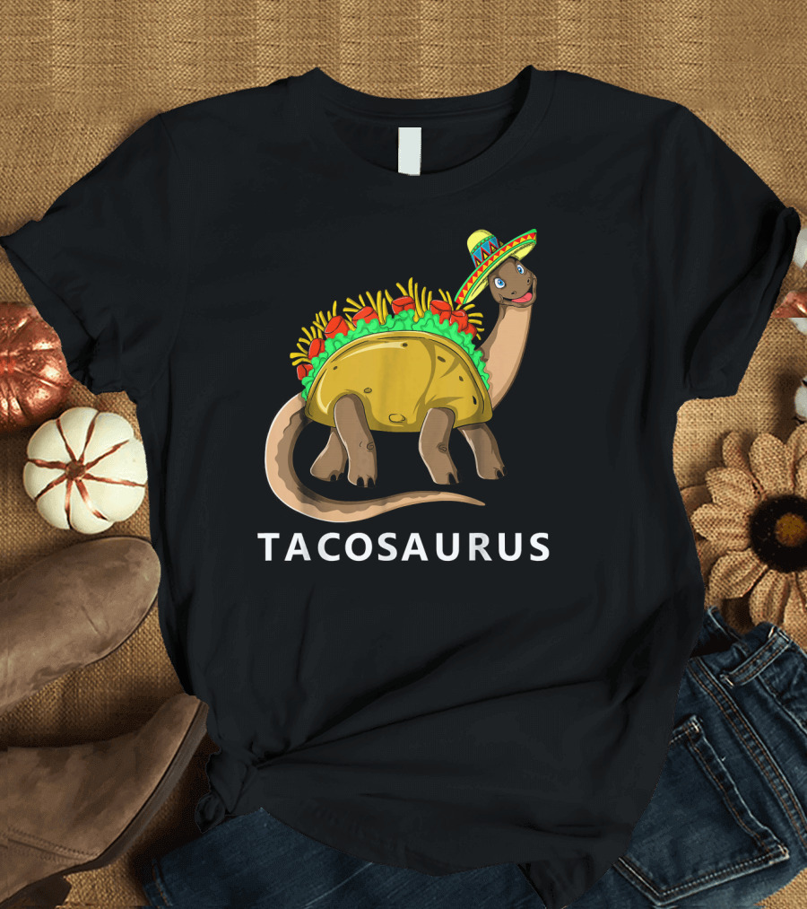Tacosaurus Cool Dino Taco Sombrero Fiesta Cinco T-Shirt