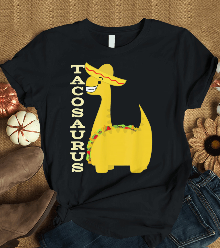 Cinco de Mayo Tacosaurus Dinosaur with Sombrero T-Shirt