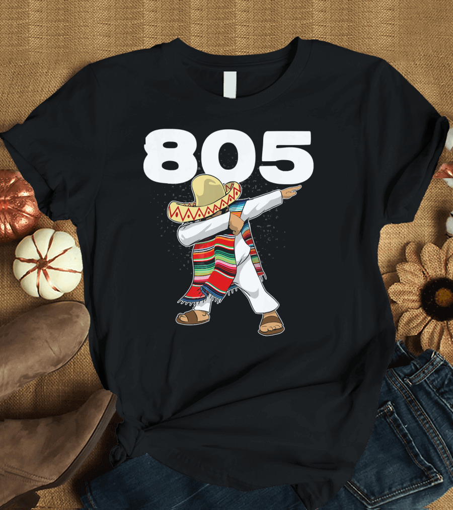 805 Cinco de Mayo Mexican Celebration Dance in California Area Code T-Shirt