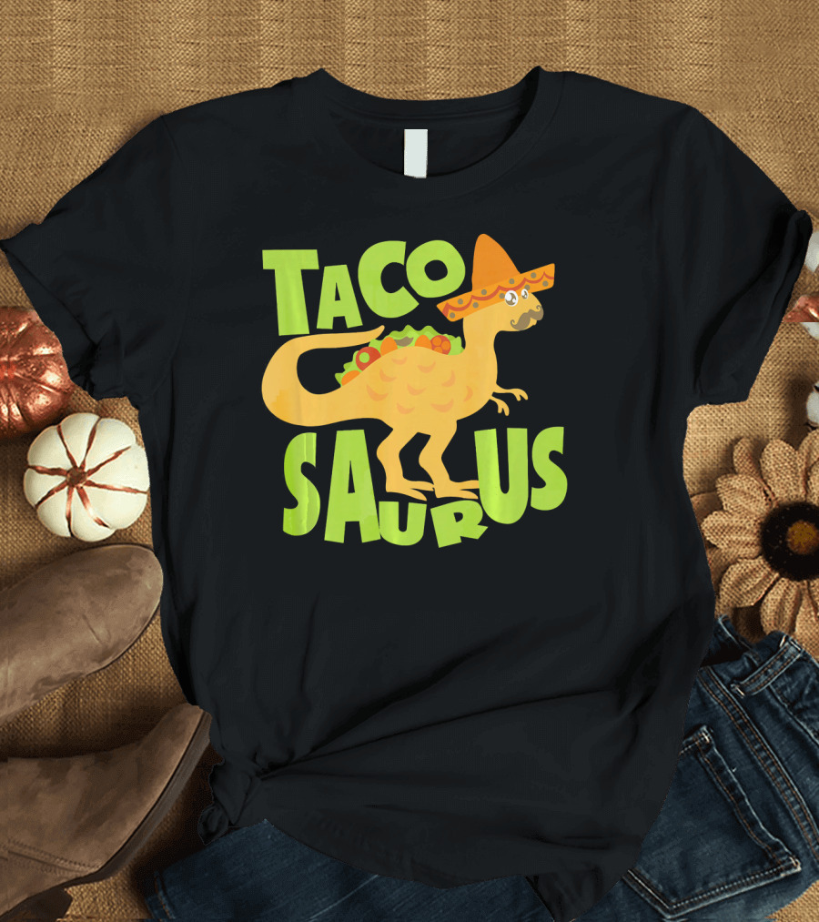 Taco Dinosaur Sombrero Tacosa Saurus Cinco de Mayo T-Shirt