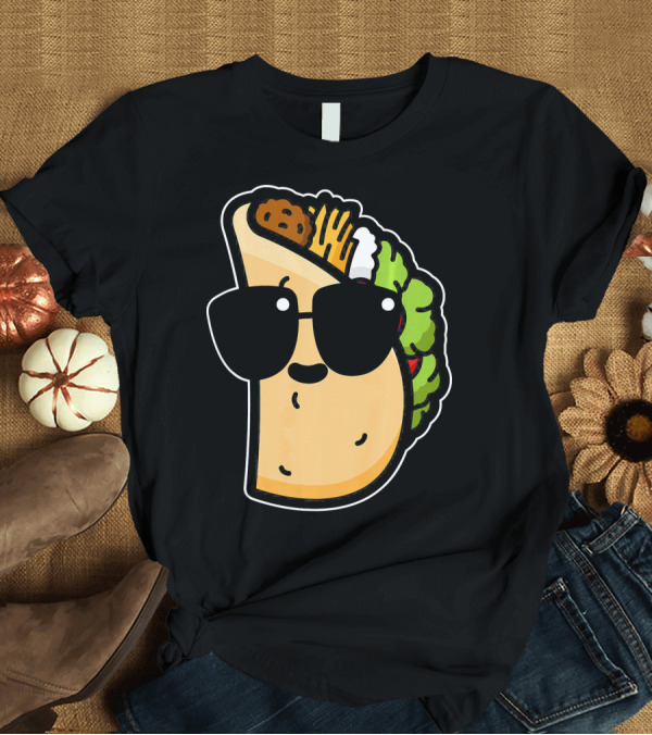 T-Shirt: Cool Taco With Sunglasses Funny Cinco de Mayo Food Humor T-Shirt Cool Taco With Sunglasses Funny Cinco de Mayo Food Humor T-Shirt