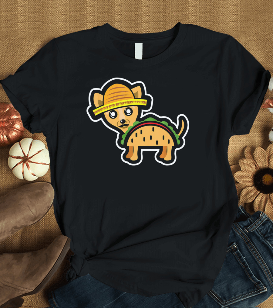 Funny Chihuahua Taco Mexico Sombrero Cin T-Shirt