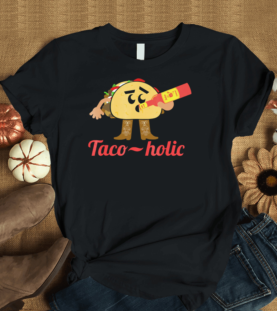 Taco-holic Funny Taco Holic Cinco De May Mexican Fiesta T-Shirt