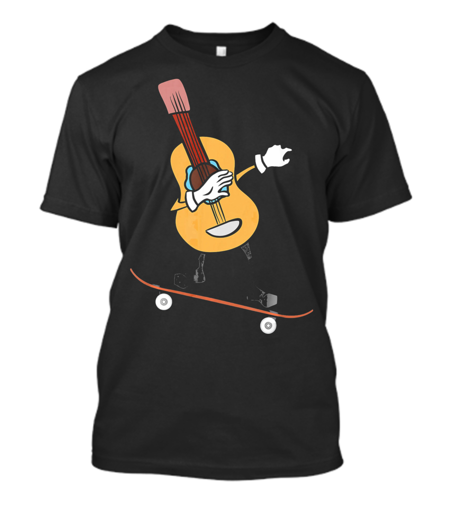 Skateboard Cinco De Mayo Funny Mexico Guitar Riding T-Shirt