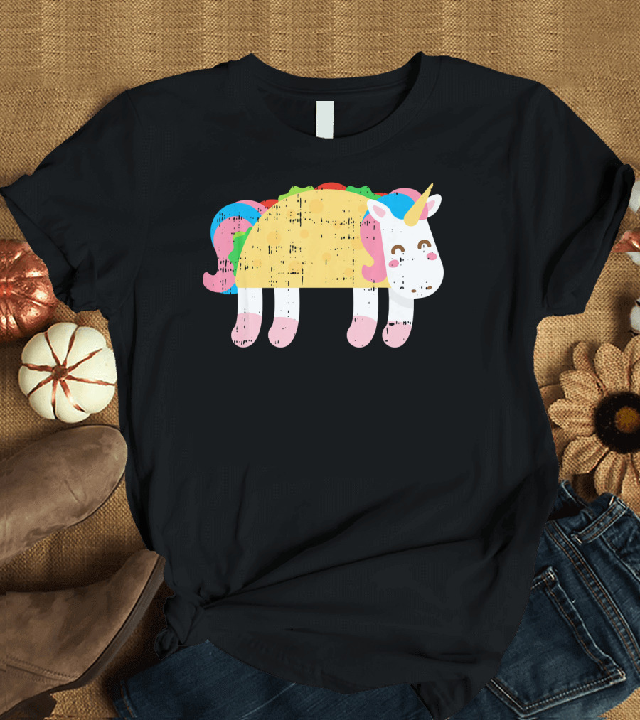 Cute Unicorn Taco Cinco De Mayo Festive Foodie T-Shirt