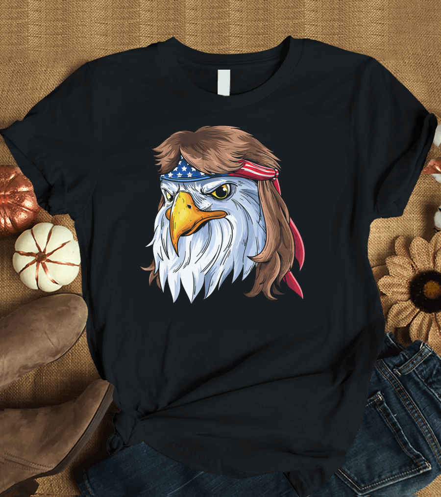 Eagle Mullet Bandana USA 4th Of July Merica T-Shirt