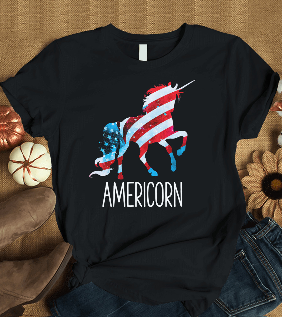 Americorn Unicorn 4th of July Me T-Shirt