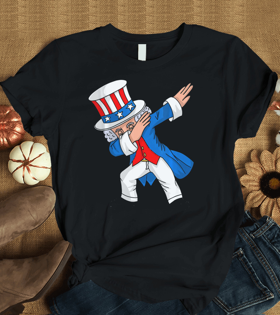 4th of July Party Dabbing Uncle Sam Boys Me T-Shirt