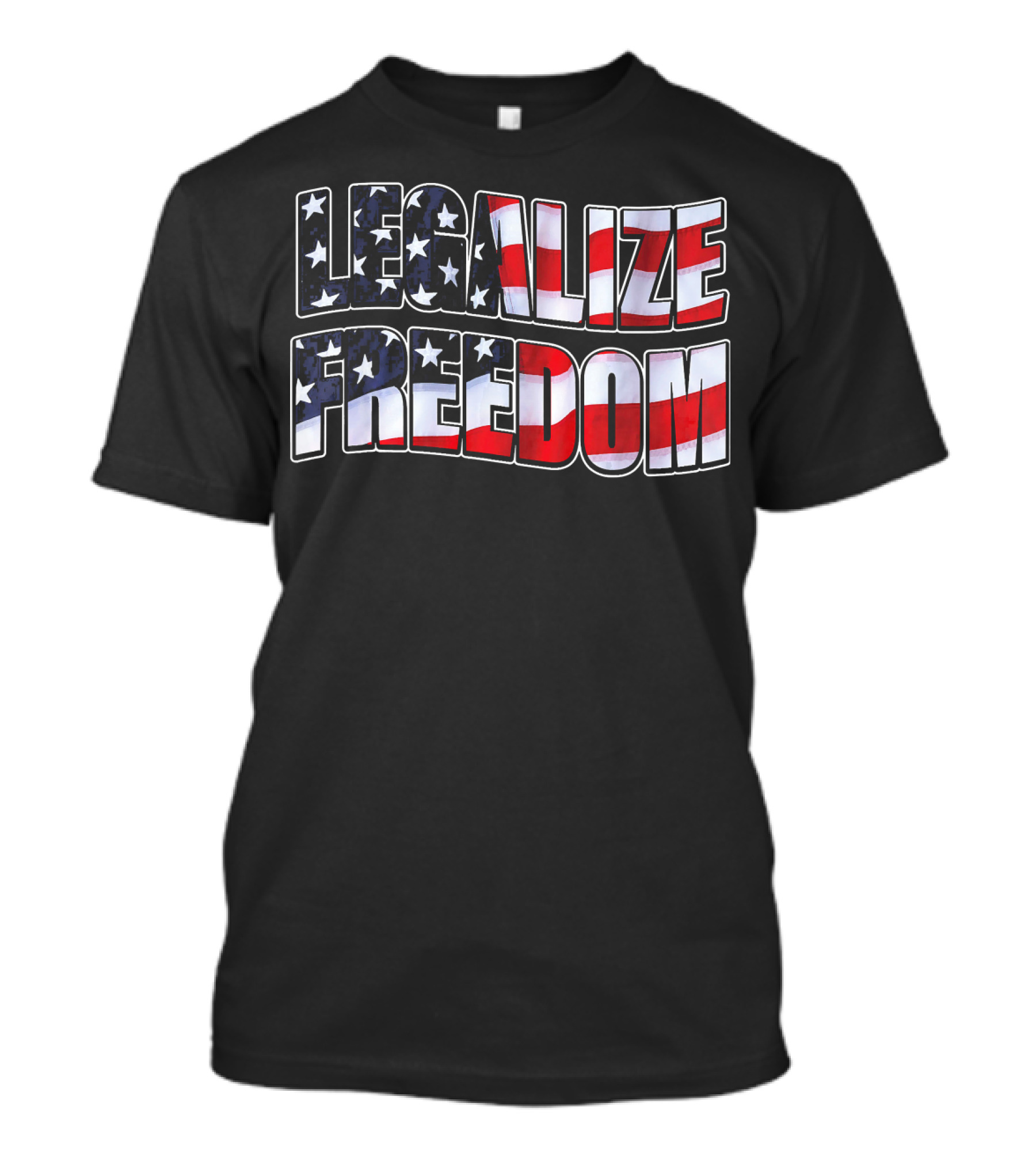 Legalize Freedom America Patrioti Stars And Stripes Flag T-Shirt