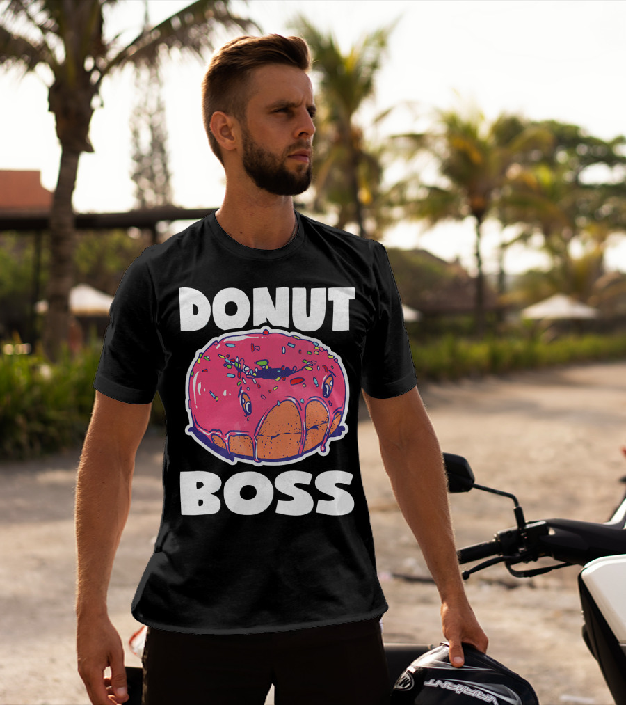 Donut Boss Vintage Baked Fried Cake Donut T-Shirt