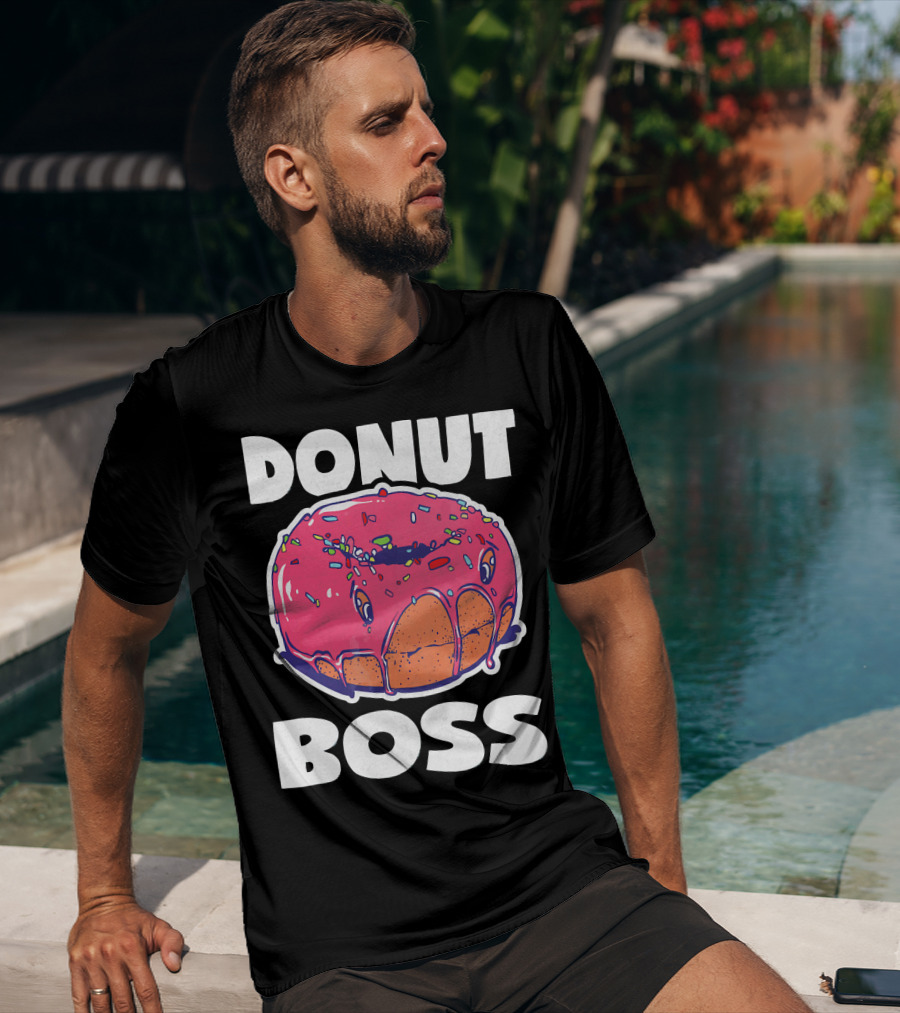 Donut Boss Vintage Baked Fried Cake Donut T-Shirt