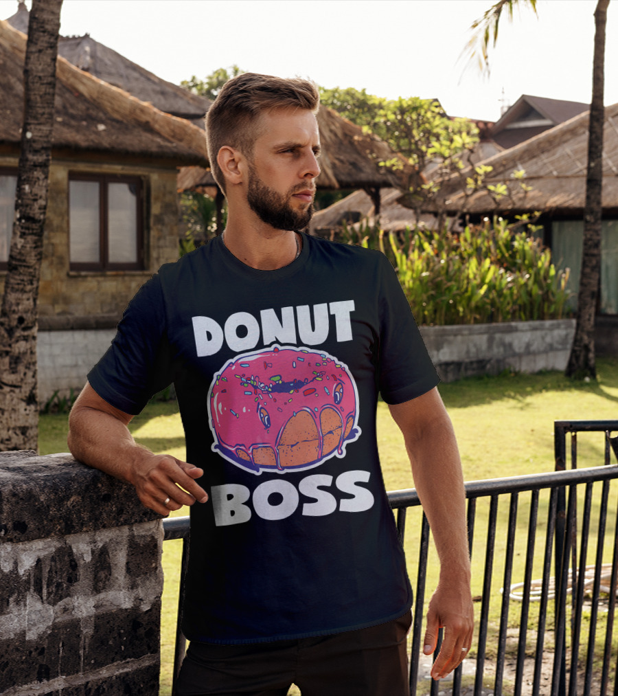 Donut Boss Vintage Baked Fried Cake Donut T-Shirt