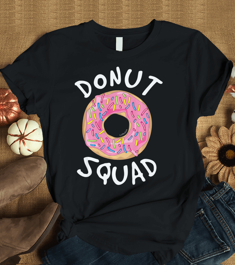 Donut Squad Funny Donut Sprinkles Pink Frosting T-Shirt