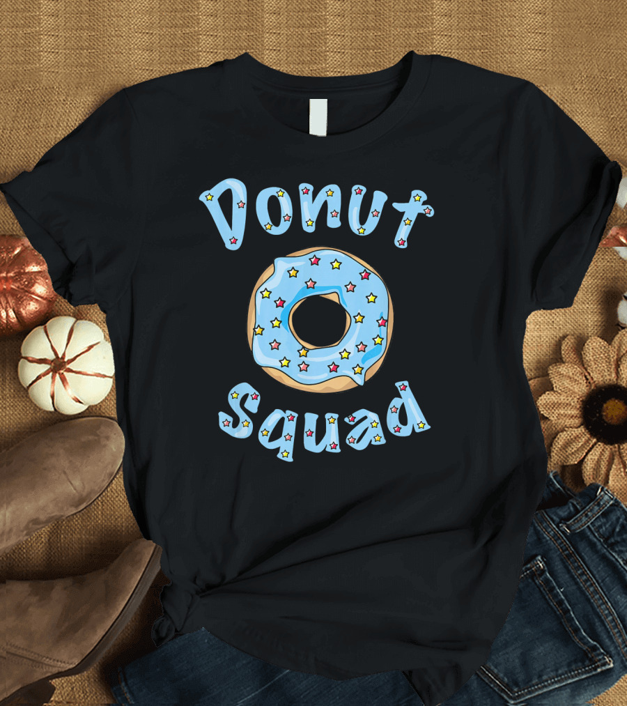 Donut Squad Blue Starry Frosted Cute Foodie Lover T-Shirt
