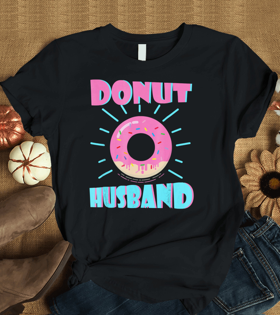 Donut Husband Pink Frosted Donut with Sprinkles T-Shirt