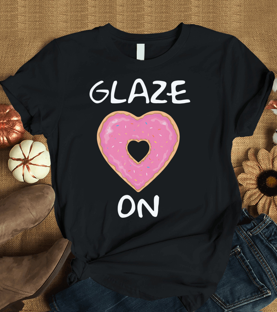 Bakers Dozen Glaze On Donut Heart T-Shirt