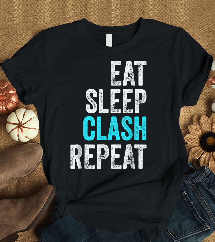 Mens Gaming Clan Eat Sleep Clash Repeat T-Shirt