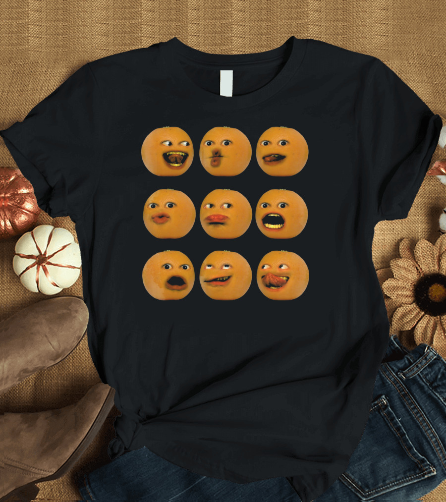 Annoying Orange Funny Faces Emoji T-Shirt