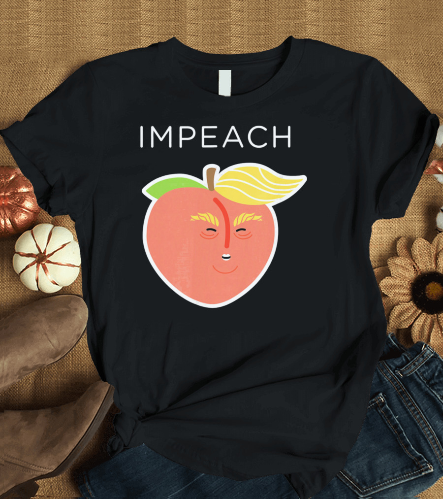 Impeach Donald Anti Trump Peach Emoji Face T-Shirt