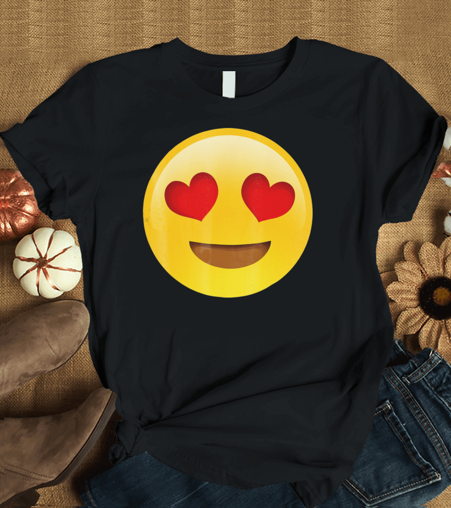 Emoji R Us Heart Eyes Smiley Love T-Shirt