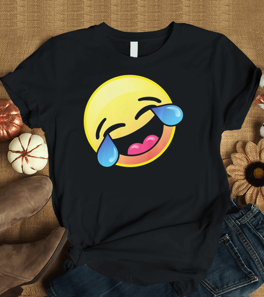 Laughing Crying Emoji Cute LOL Funny Expression T-Shirt
