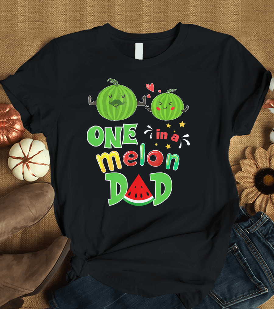 One in a Melon Dad Watermelon Summer Tropical T-Shirt