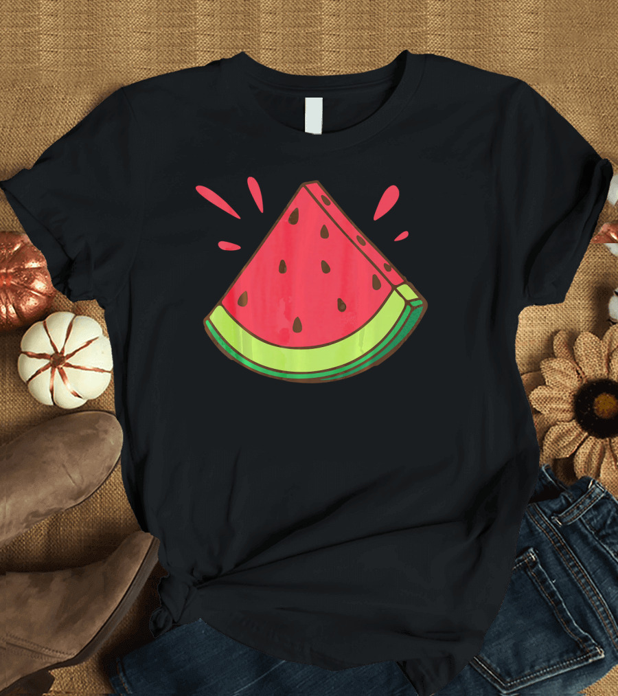 Funny Watermelon Slice Graphic for Watermelon Lover T-Shirt