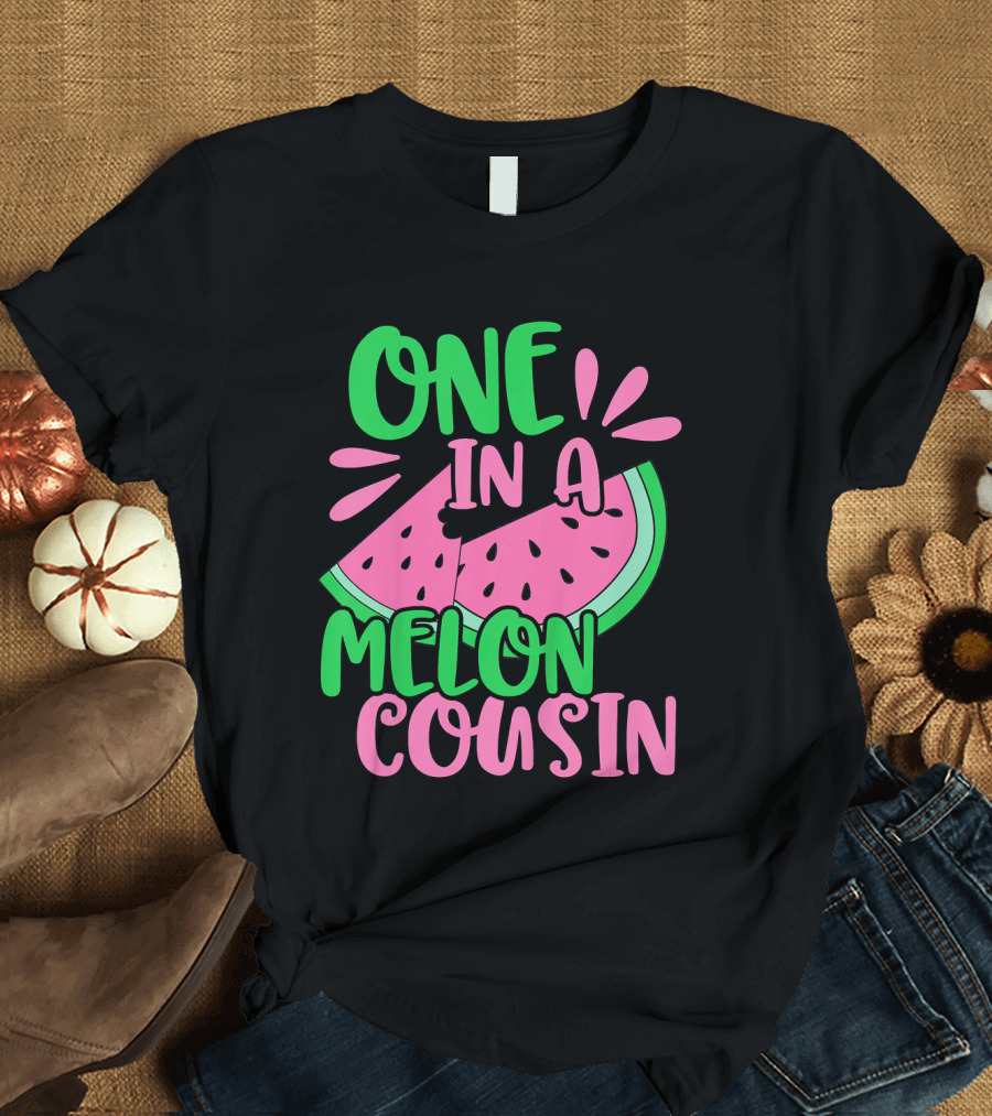One In A Melon Cousin Kids Cute Watermelon T-Shirt