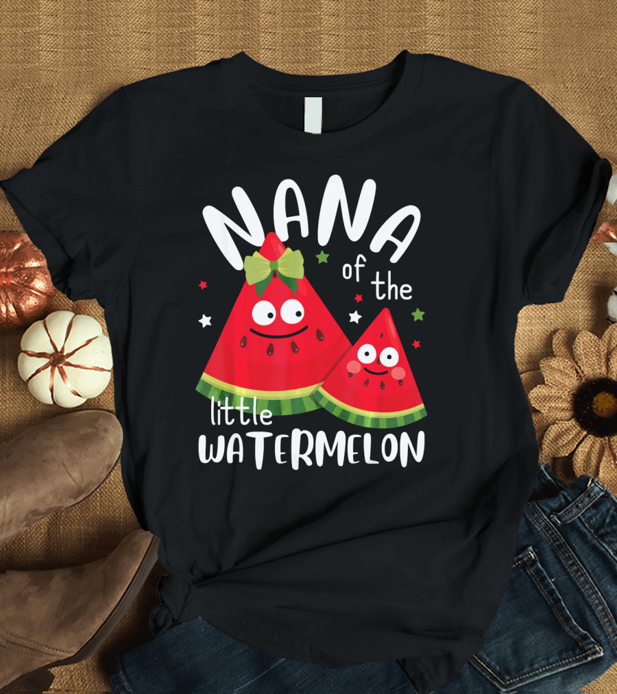 Nana of the Little Watermelon Summer Fru Happy Characters T-Shirt