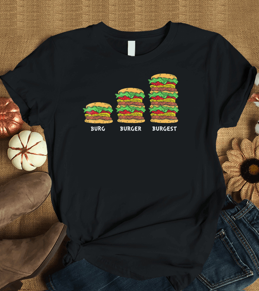 Burg Burger Burgest Cheeseburger Evolution T-Shirt