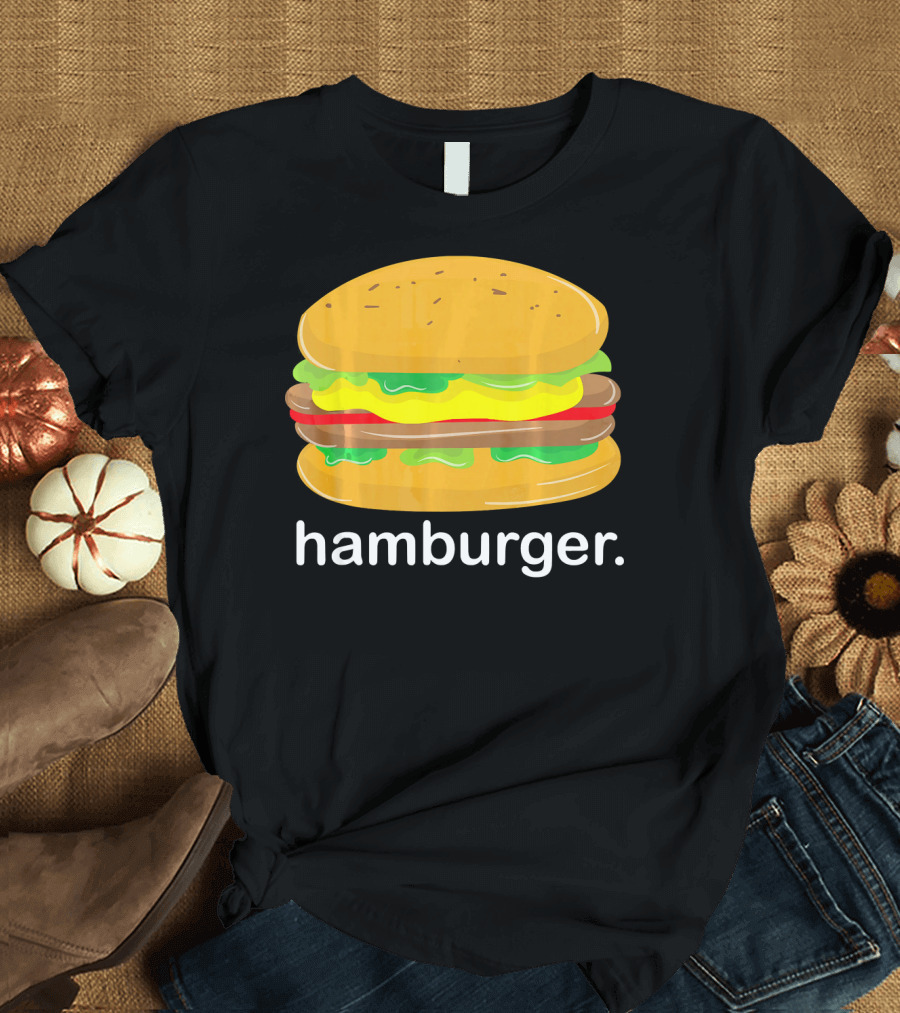Funny Hamburger Meme Burger Cartoon Cheeseburger T-Shirt