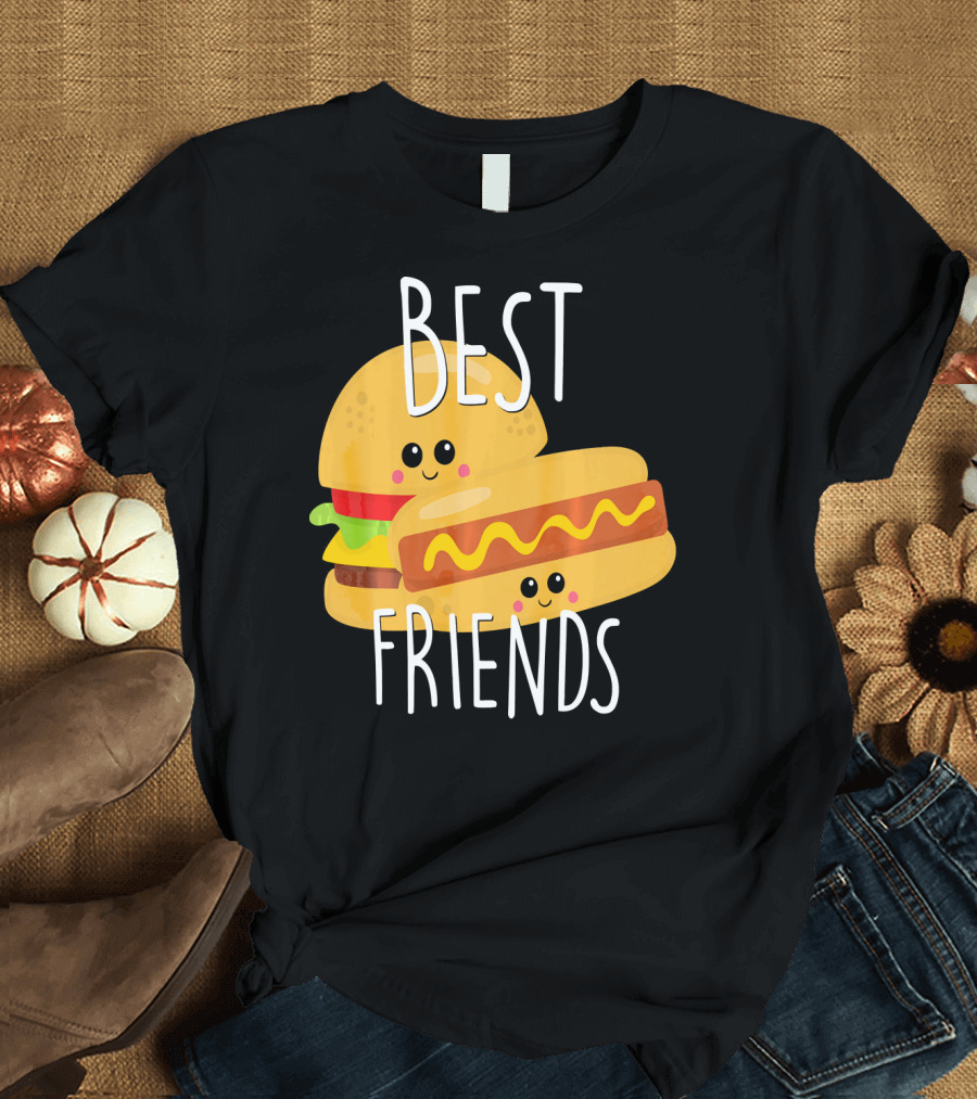 Best Friends Hot Dog and Burger Matching Duo T-Shirt