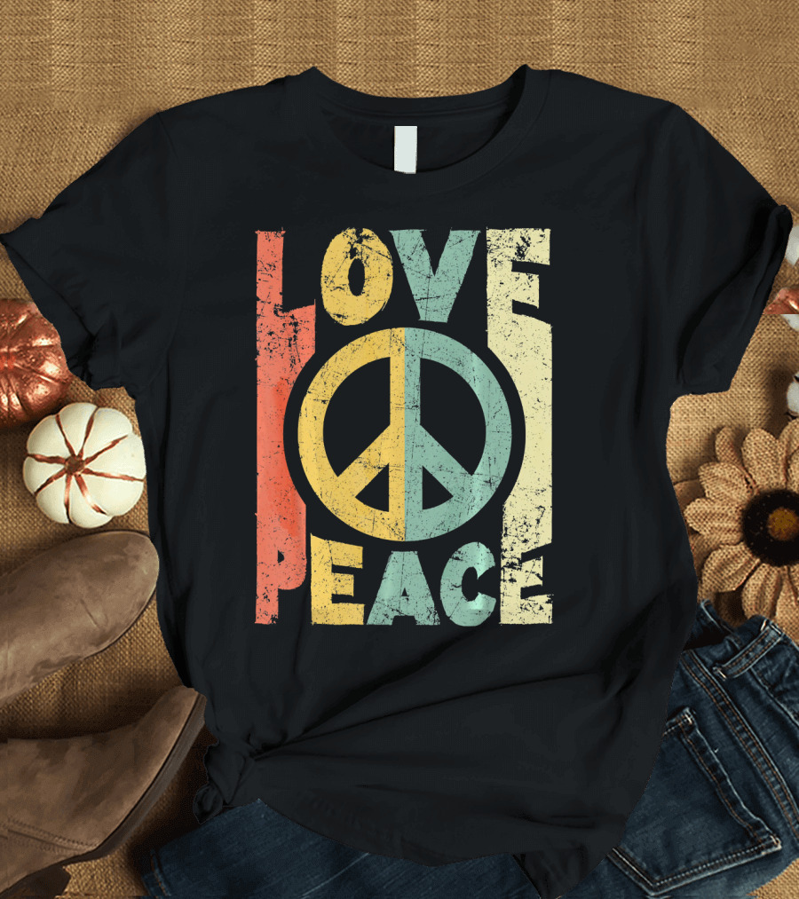 Love Peace Freedom 60s 70s Vintage Retro Peace T-Shirt