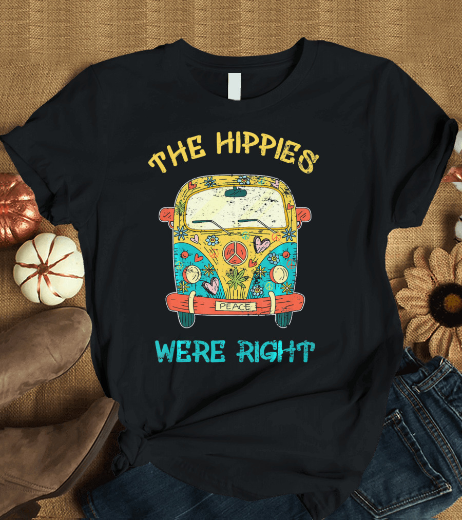 The Hippies Were Right Peace Van Vibrant Love T-Shirt