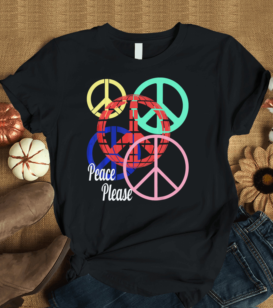 Peace Please Multicolor Peace Symbols T-Shirt