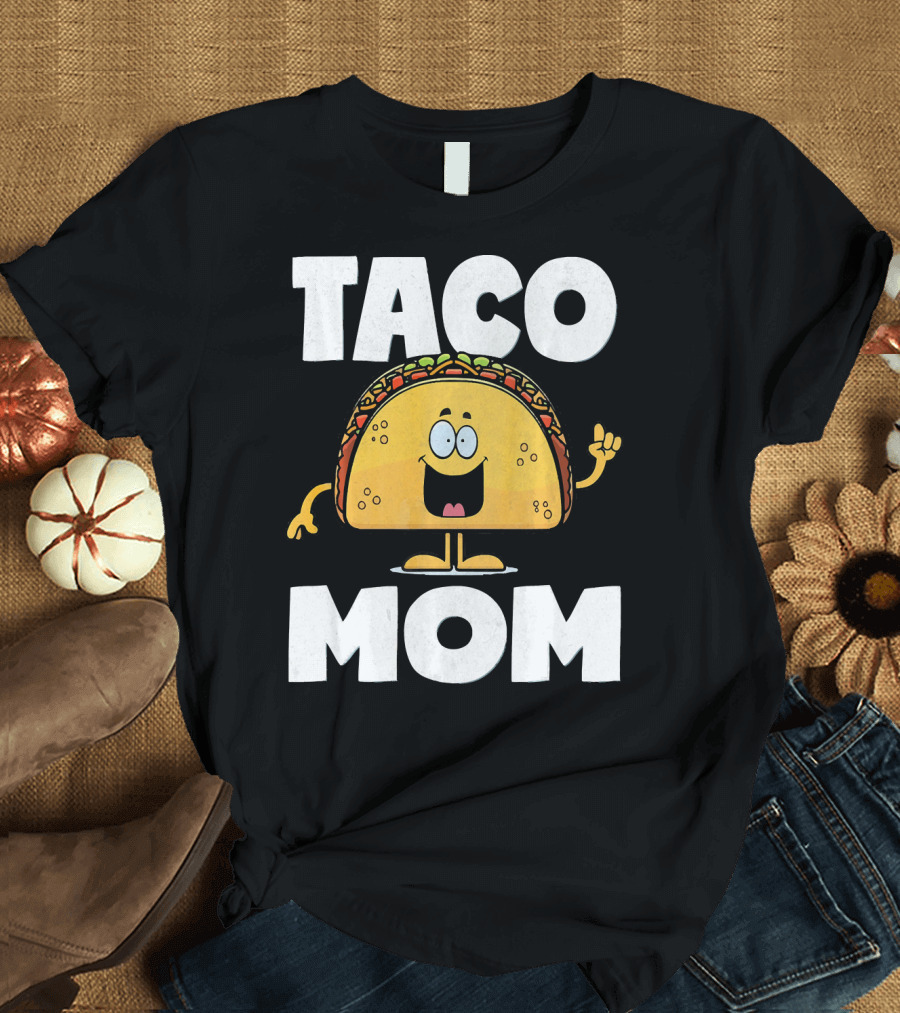 Taco Mom Funny Vintage Mother Mexican Ta Cartoon Character T-Shirt