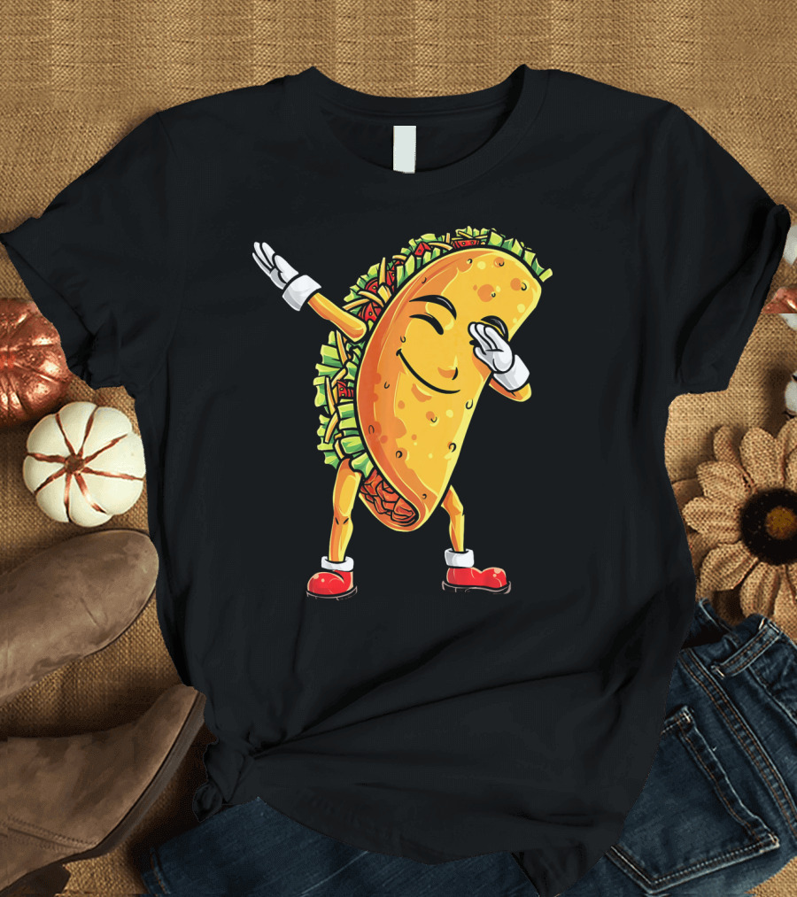 Funny Dabbing Taco Cinco de Mayo Mexican T-Shirt