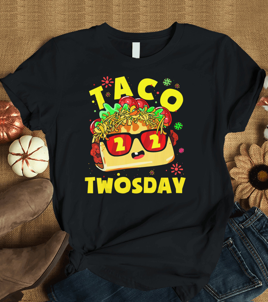 Taco Twosday 2nd Birthday Party Kids 2 Dos Cumpleanos T-Shirt